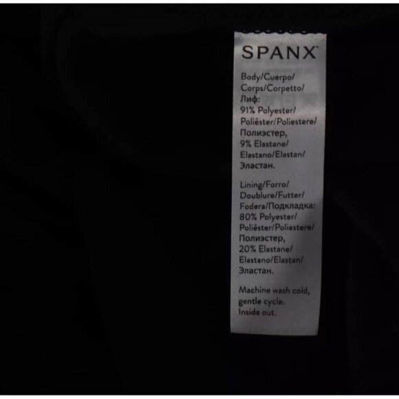 Spanx Women's Large Black Velvet Ankle Crop Legging High Waisted Pull On Pants - Picture 7 of 8